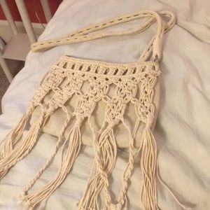 American Eagle crochet crossbody purse